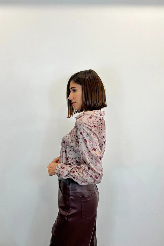 camicia fiori lilla