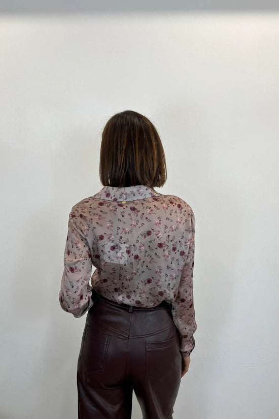 camicia fiori lilla